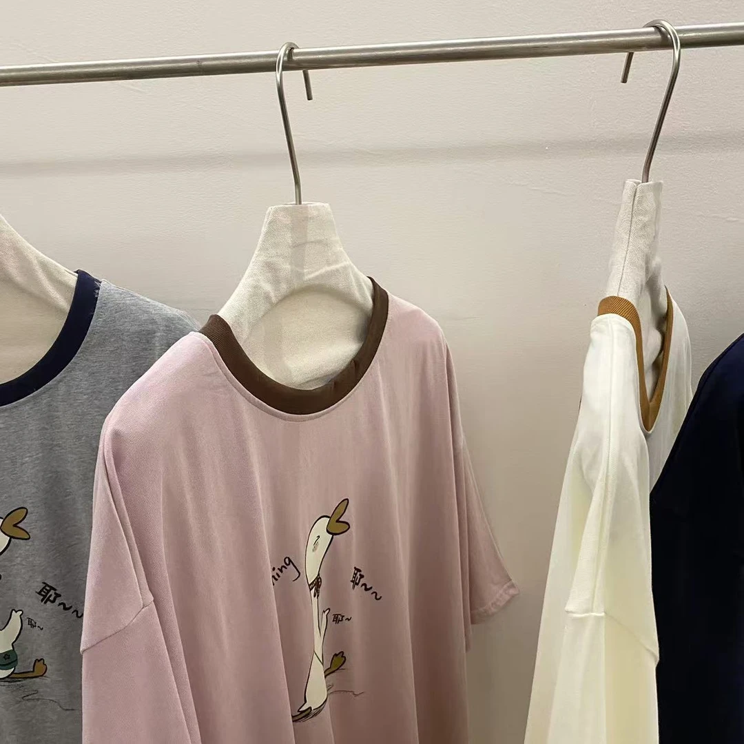 33推荐 Y+#2836 日系撞色打底T恤 4-13