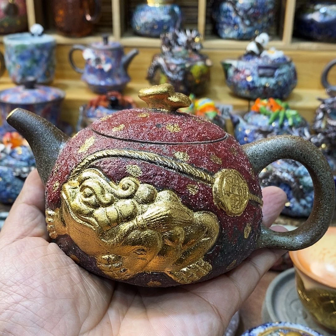 粗陶志野柴烧茶七