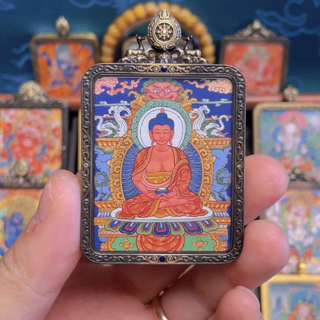 吊坠噶当巴阿弥陀佛唐卡