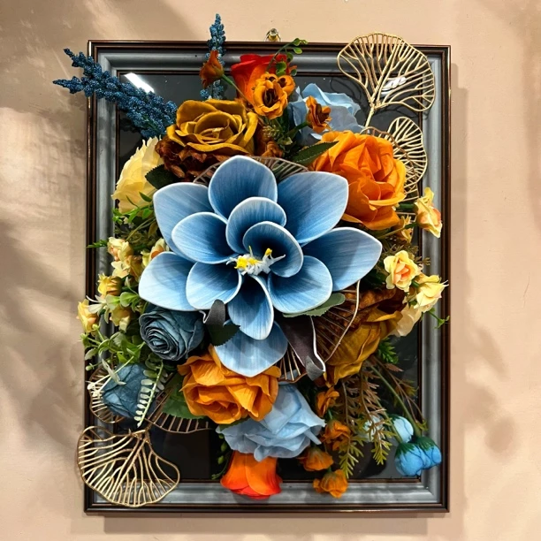 ALF花店 修饰墙面的架子花 简约风