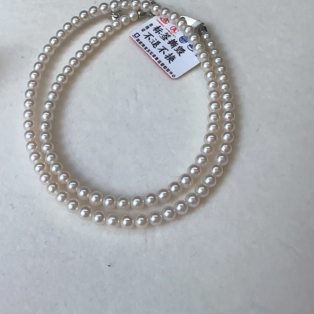 淡水珍珠银S925镶嵌项链