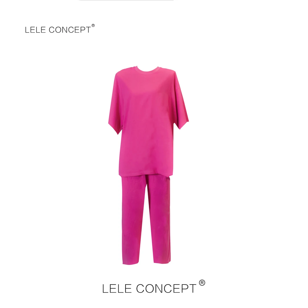 LELE CONCEPT丨「夭夭」舒适百搭慵懒多色半袖套装T0121