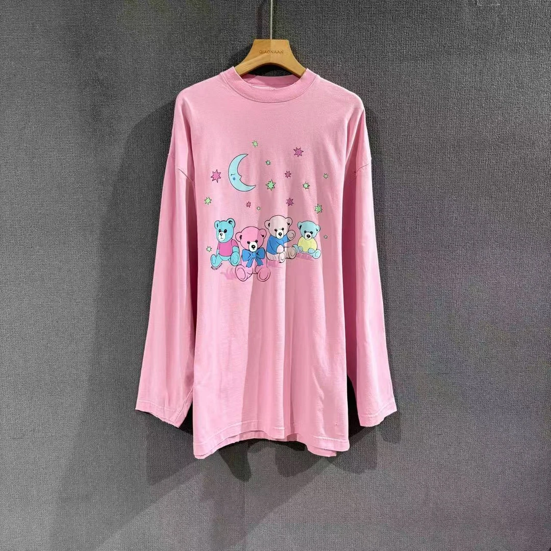 99新 Balenciaga/巴黎世家 （pm）彩色小熊印花长袖 99新xxs码/3813