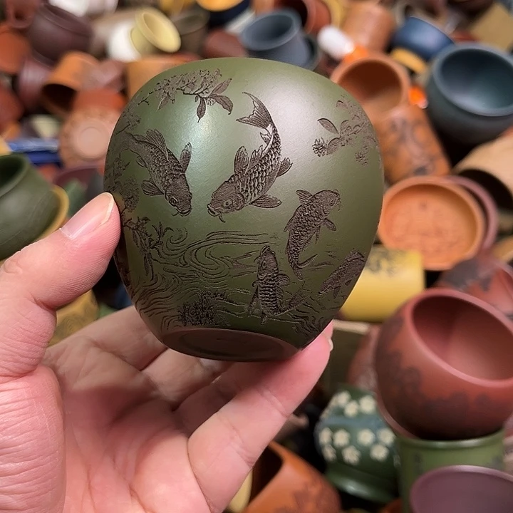 紫砂茶杯全手工紫砂主人杯