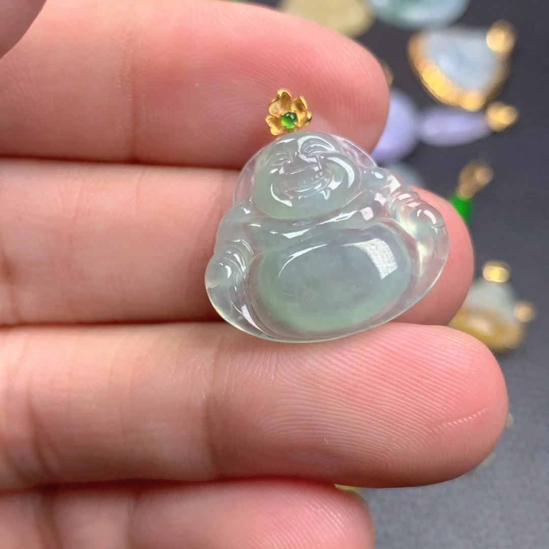 【闪购商品】颈饰18K金镶嵌翡翠翡翠