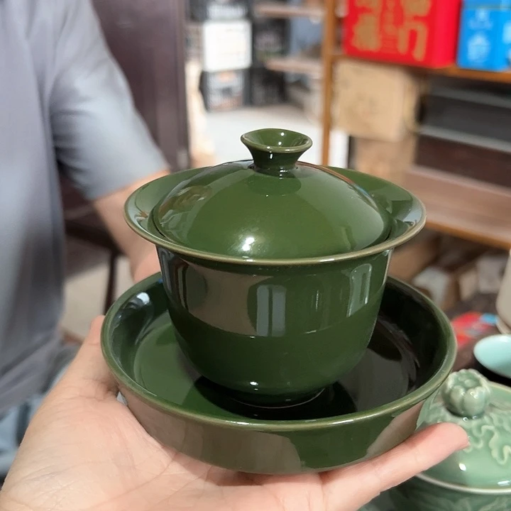 龙泉云间青瓷小米茶器