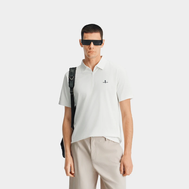 【丁禹兮同款】2025夏新款休闲简约防晒速干短袖polo衫