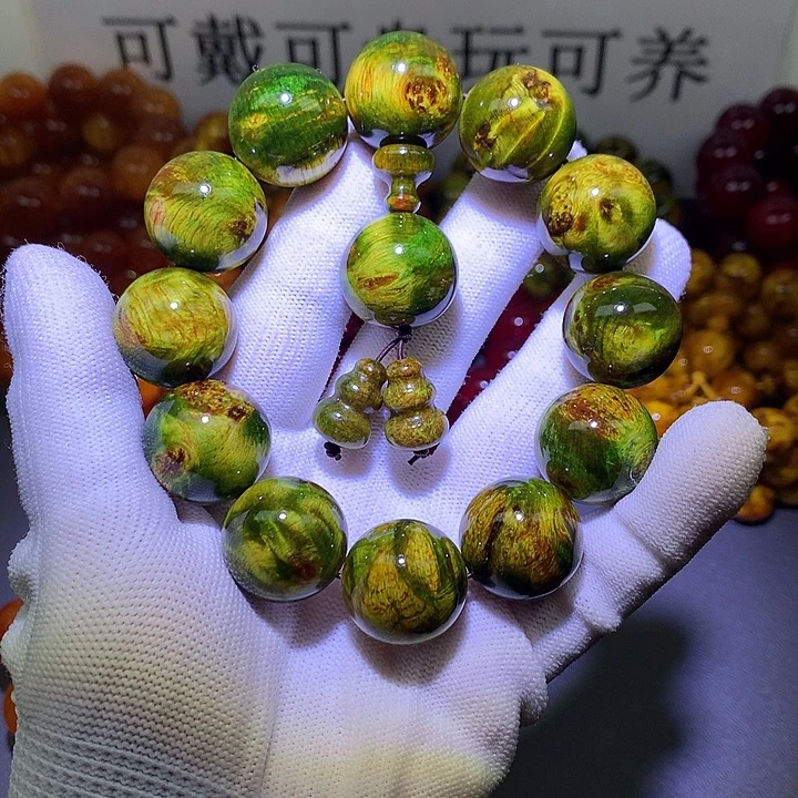 松木（琥珀木）手串/手链2.0 水墨丹青高货