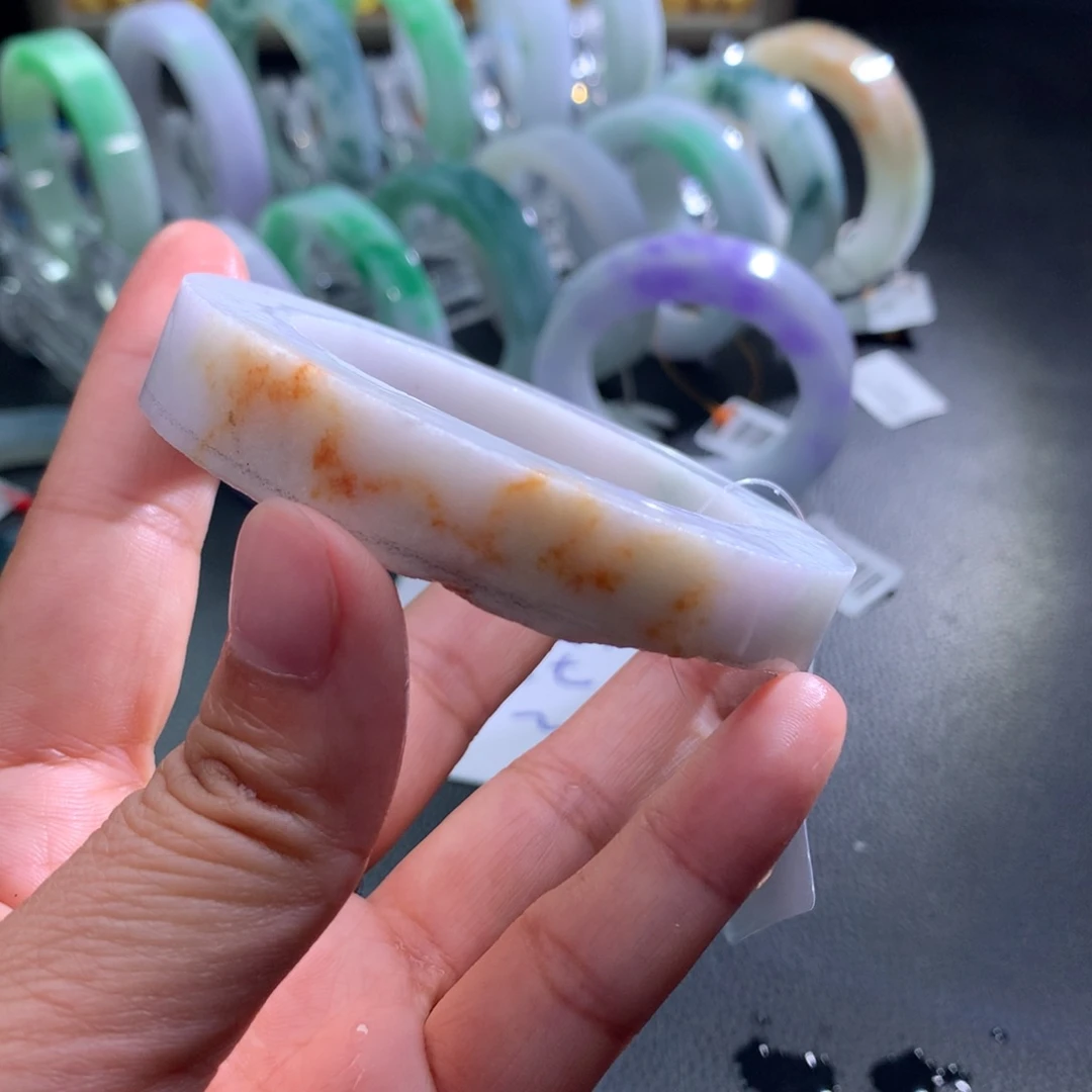 定制翡翠未镶嵌翡翠手镯52-55