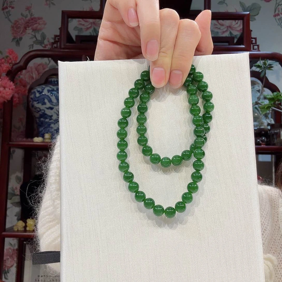 和田玉颈饰未镶嵌卷*卷项链