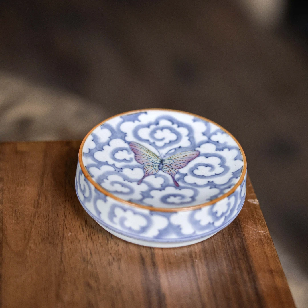 【陶珊居】祥云蝴蝶-霖溪山房-盖置零配件（霖溪0135）