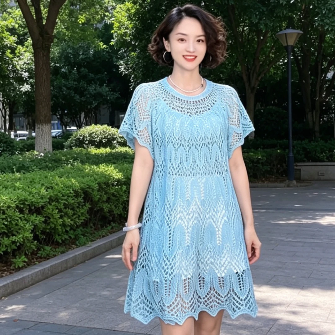 《知秋裙子线材》九色鹿莫代尔棉 毛线 4团起拍送一个教程