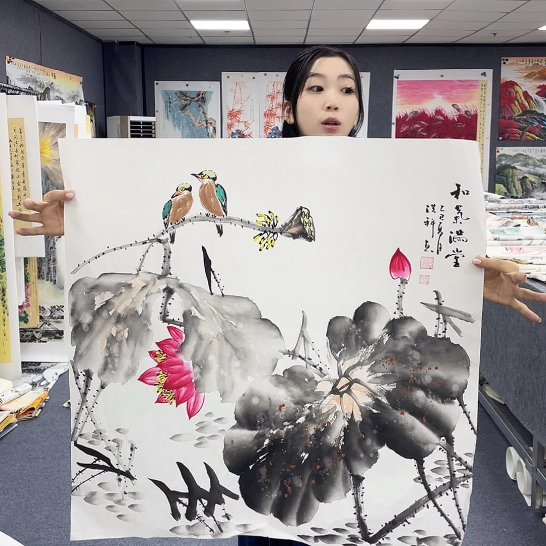 国画作品小姐姐放漏…