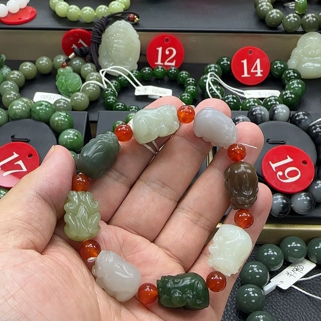 左***财手链未镶嵌和田玉