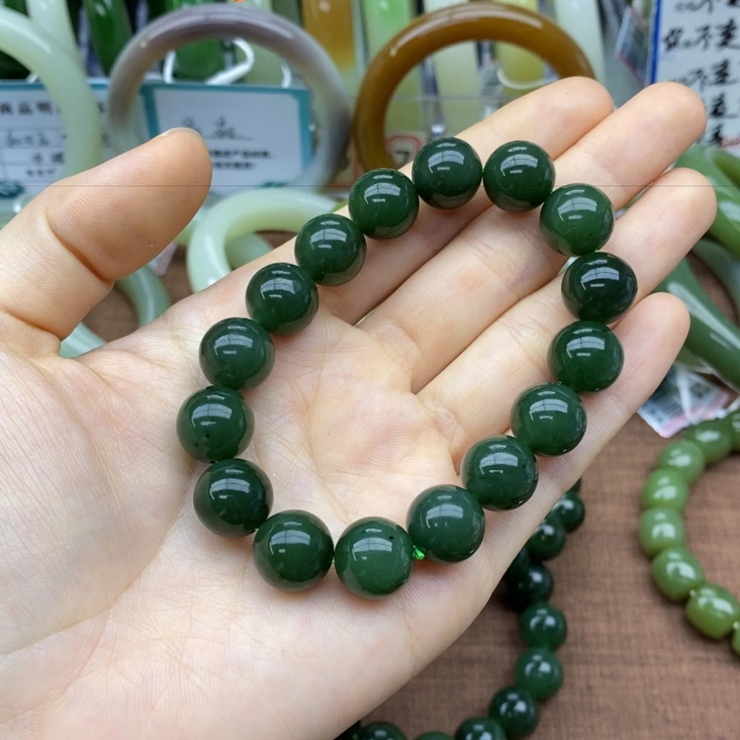 和田玉未镶嵌手串卡12