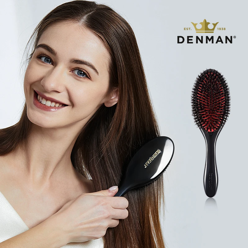 denman丹文D81 D82皇冠气垫蓬松猪鬃毛梳子长发按摩顺发