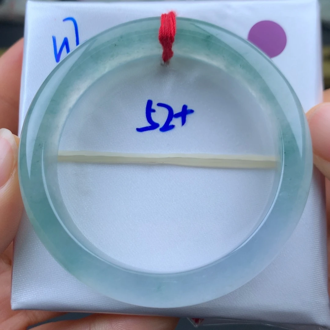 翡翠未镶嵌手镯冰透炸光