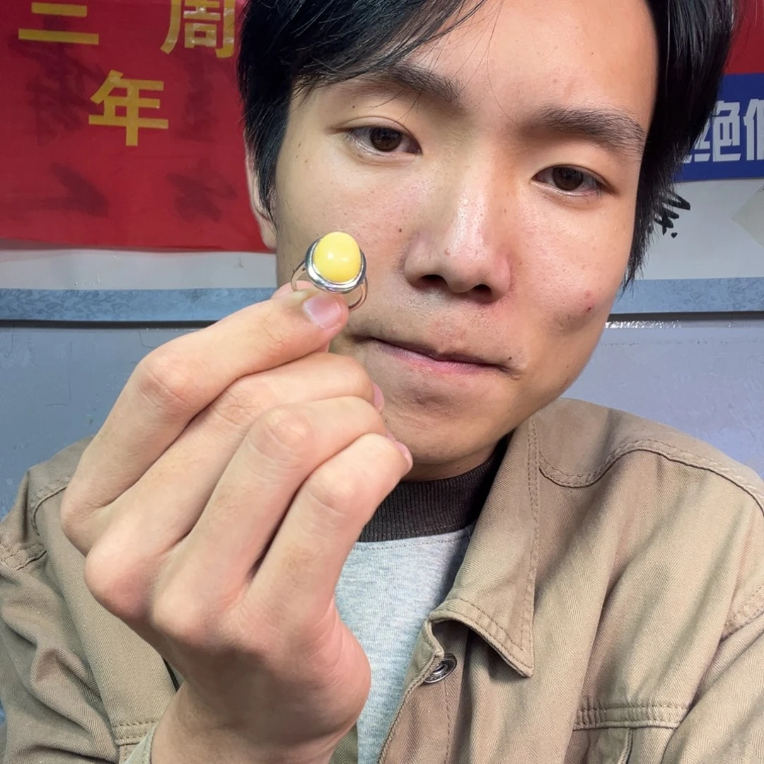 蜜蜡颈饰银S925镶嵌多样性高端蜜蜡老黄蜡戒指