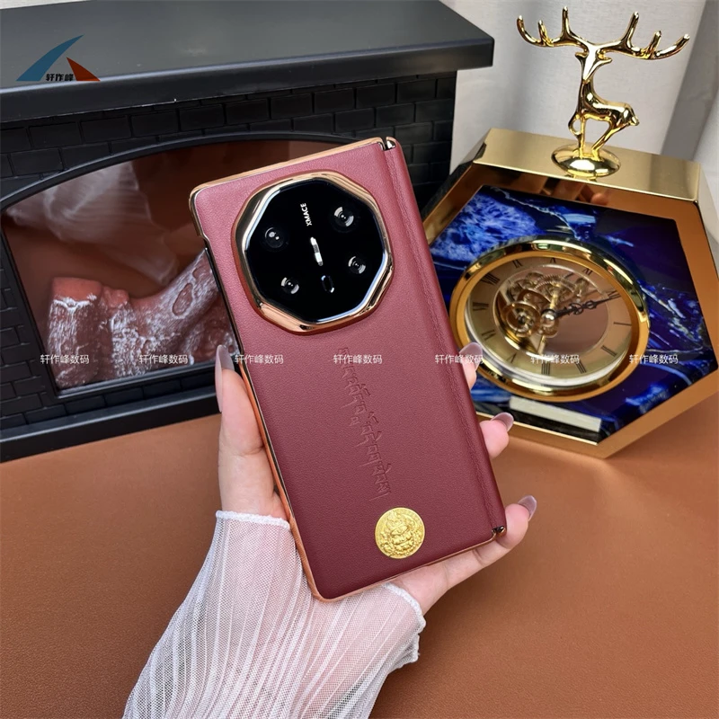 华为MateX6黄财神素皮手机壳X5双中轴镜头全包X7折叠屏防摔保护套