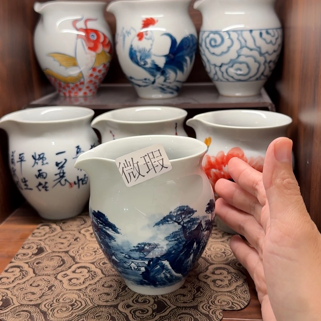 釉下彩纯手绘微瑕