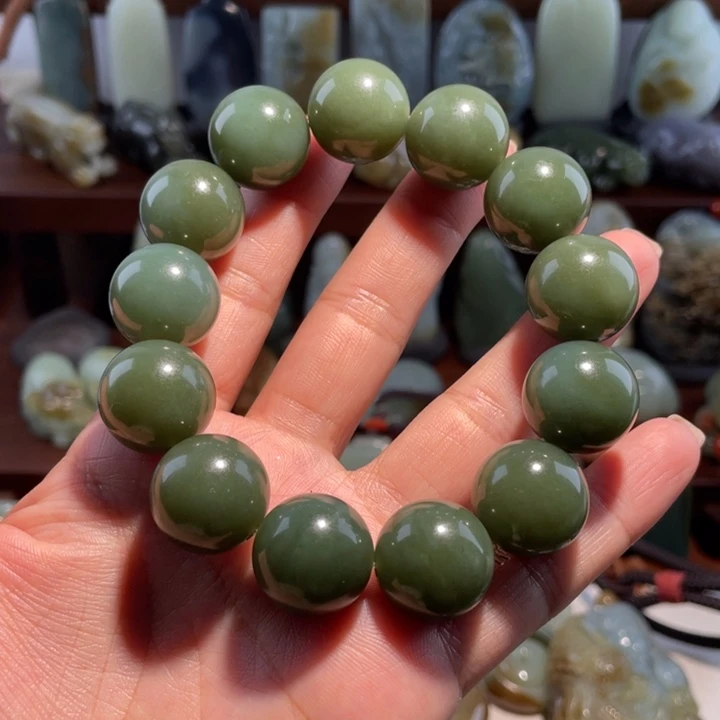 和田玉手链未镶嵌暮**洋