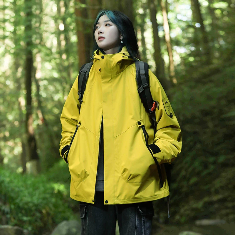 户外冲锋衣女2025年新款三合一抓绒外套男防风防水进藏登山服夹克