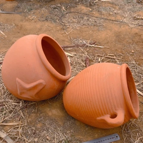 红陶两个口21和口25微瑕