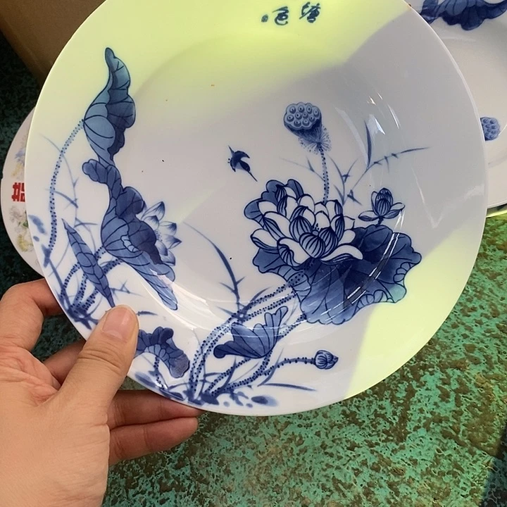摆件8寸荷塘月色红叶