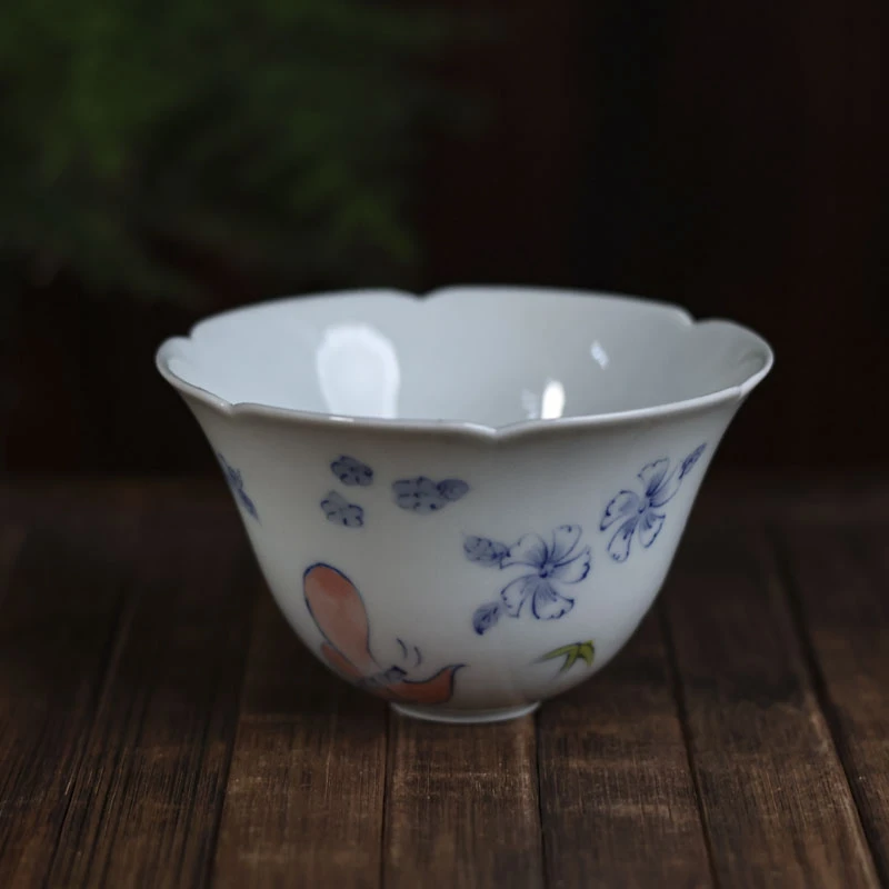 阿茶   蝶恋花葵口杯（南泥S0002）