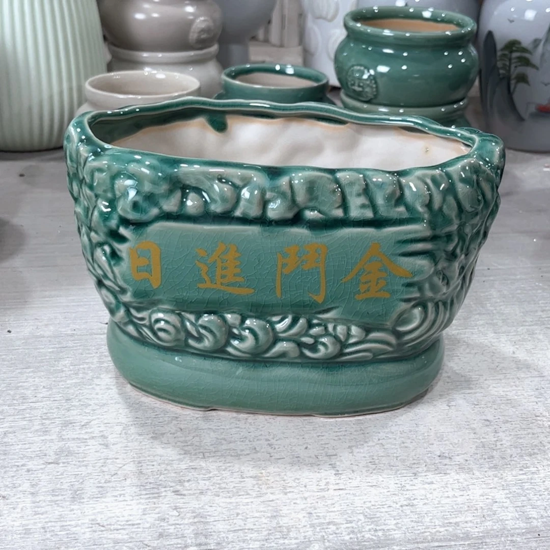 口径   19*12*12陶瓷绿植多肉微瑕花盆