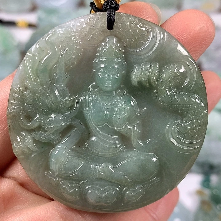 翡翠未镶嵌颈饰玉龙观音福利