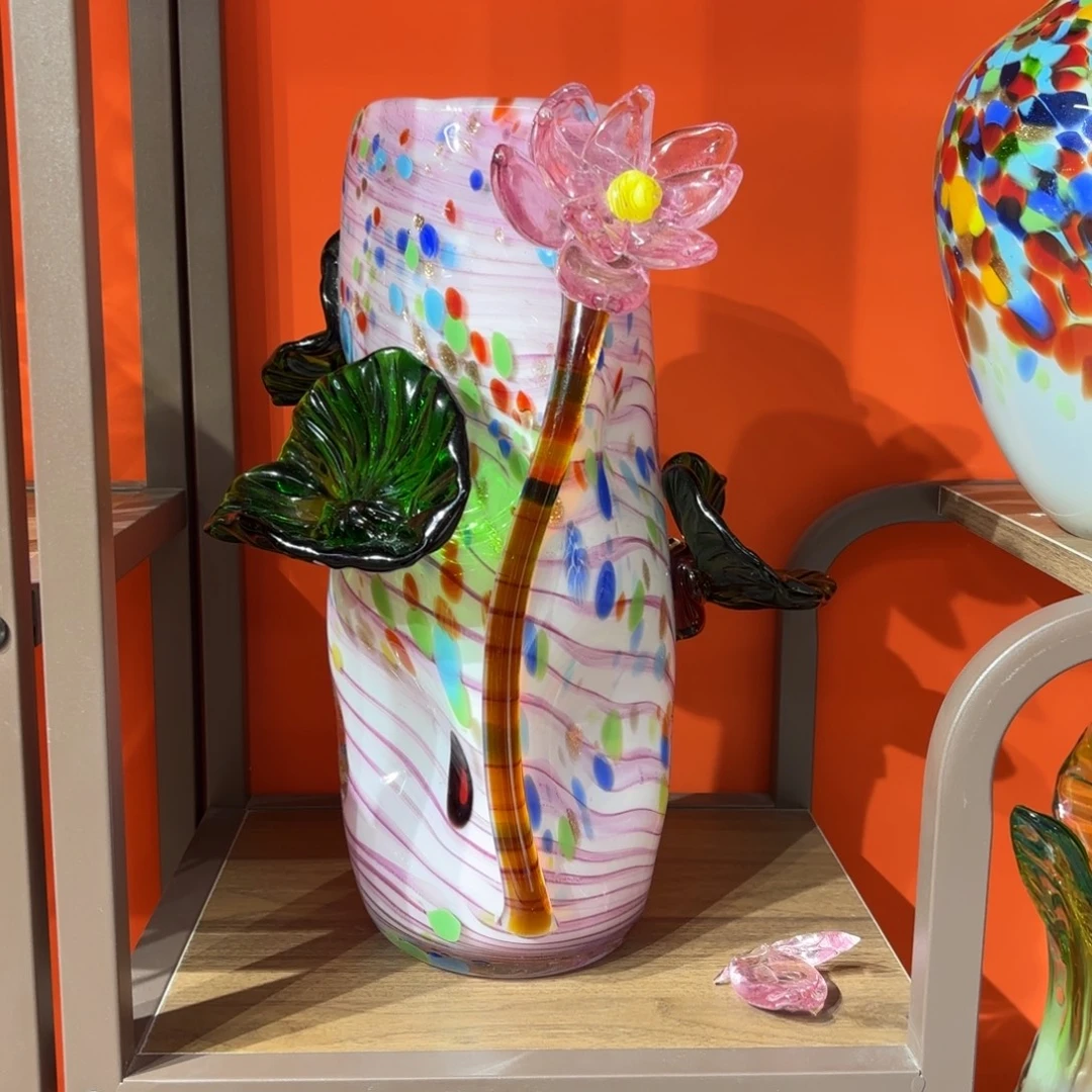 沉***淀琉璃手工艺品微瑕带着掉下来那块送胶水