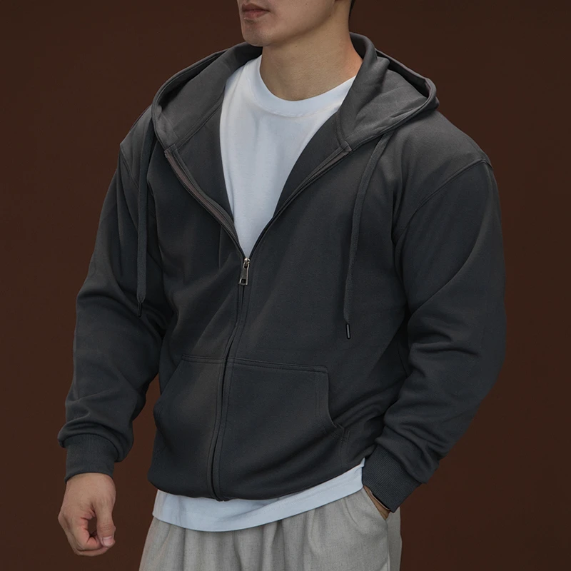 BARBRO拉链卫衣男连帽韩版2025新款秋款宽松休闲薄款外套男款