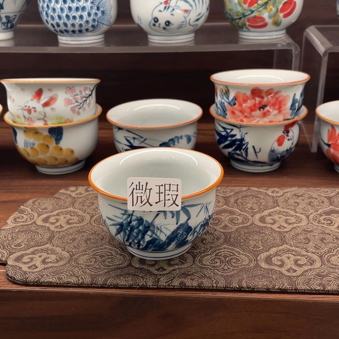 微瑕釉下彩纯手绘