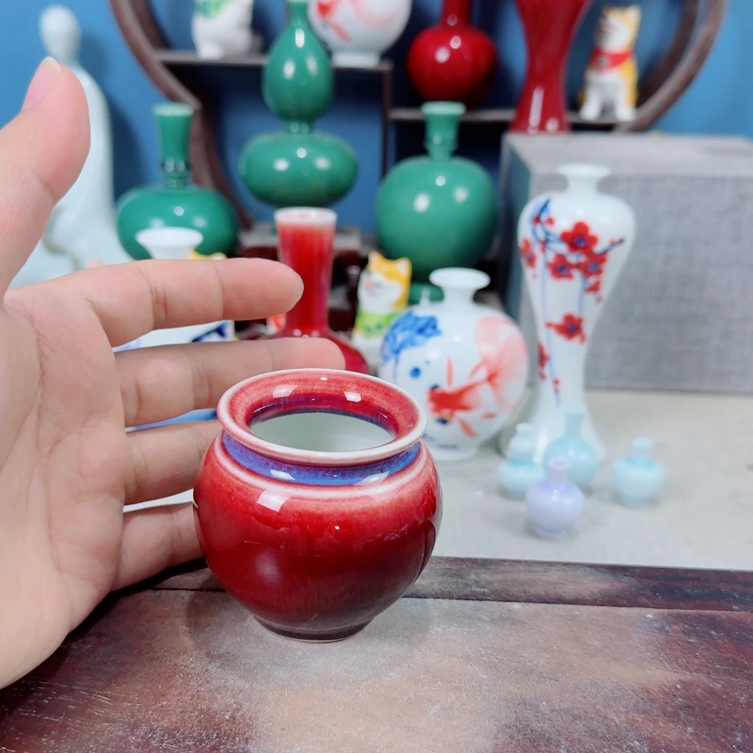 陶瓷手工小花器摆件