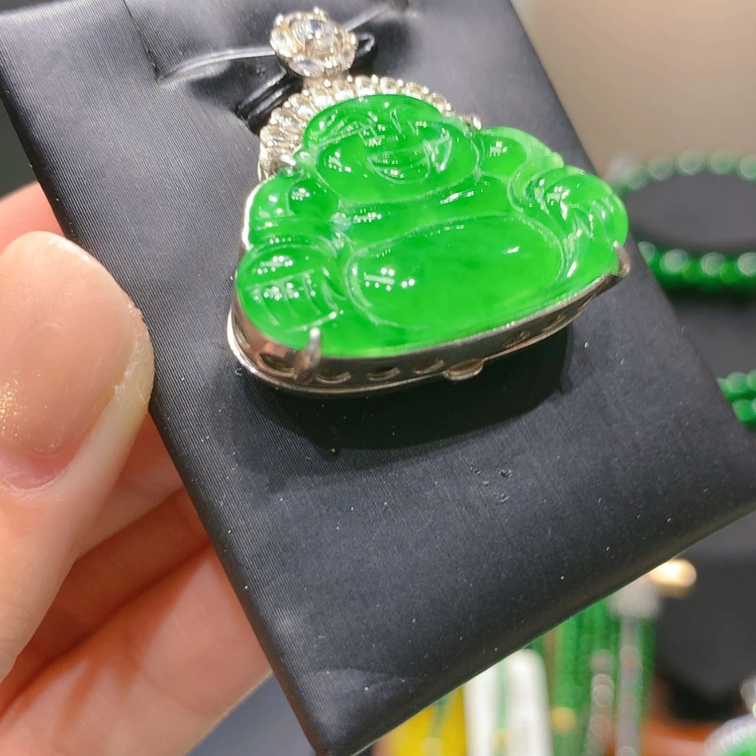 【闪购商品】颈饰银S925镶嵌翡翠5柒姐