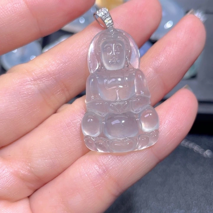 颈饰18K金镶嵌翡翠翡翠