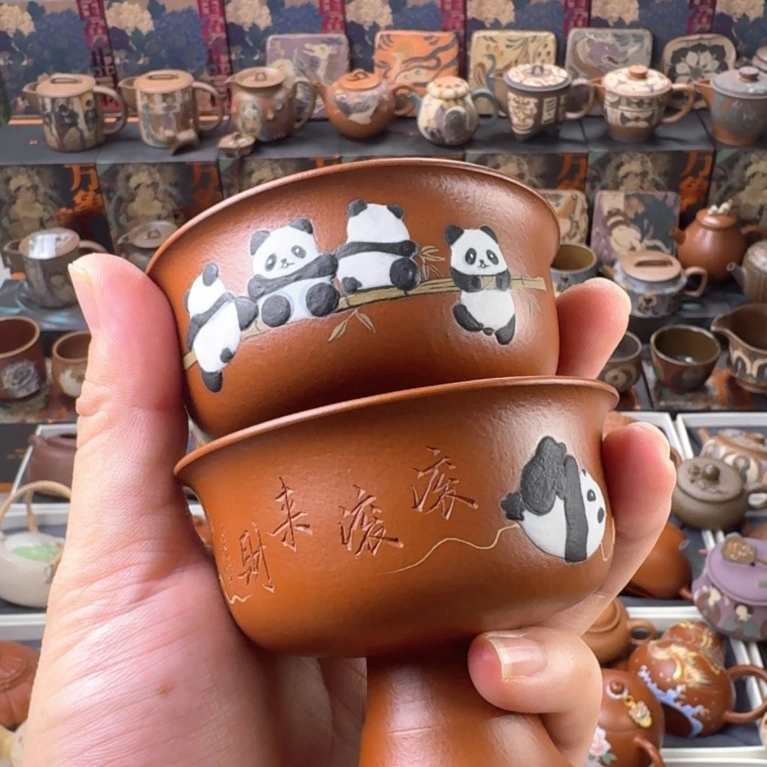 茶壶紫砂顺****宝100cc主人杯一对