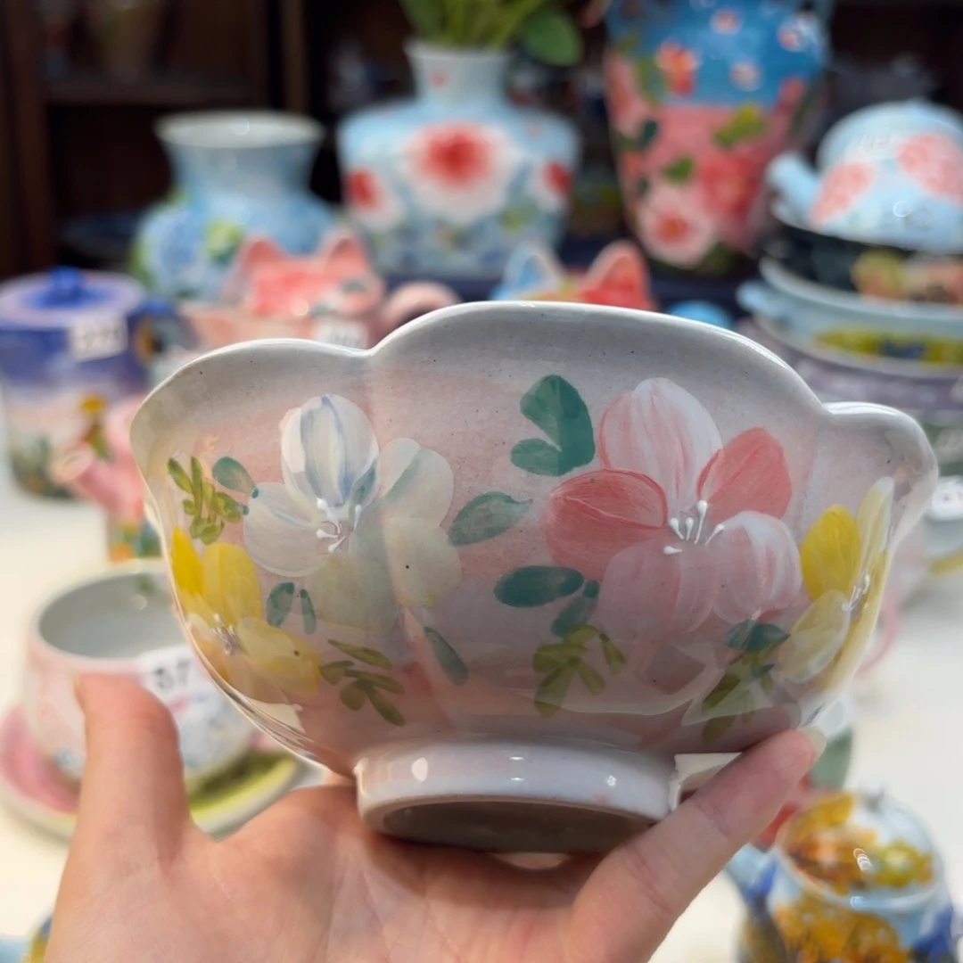 瓷片景德镇手绘高温釉下彩陶瓷茶具