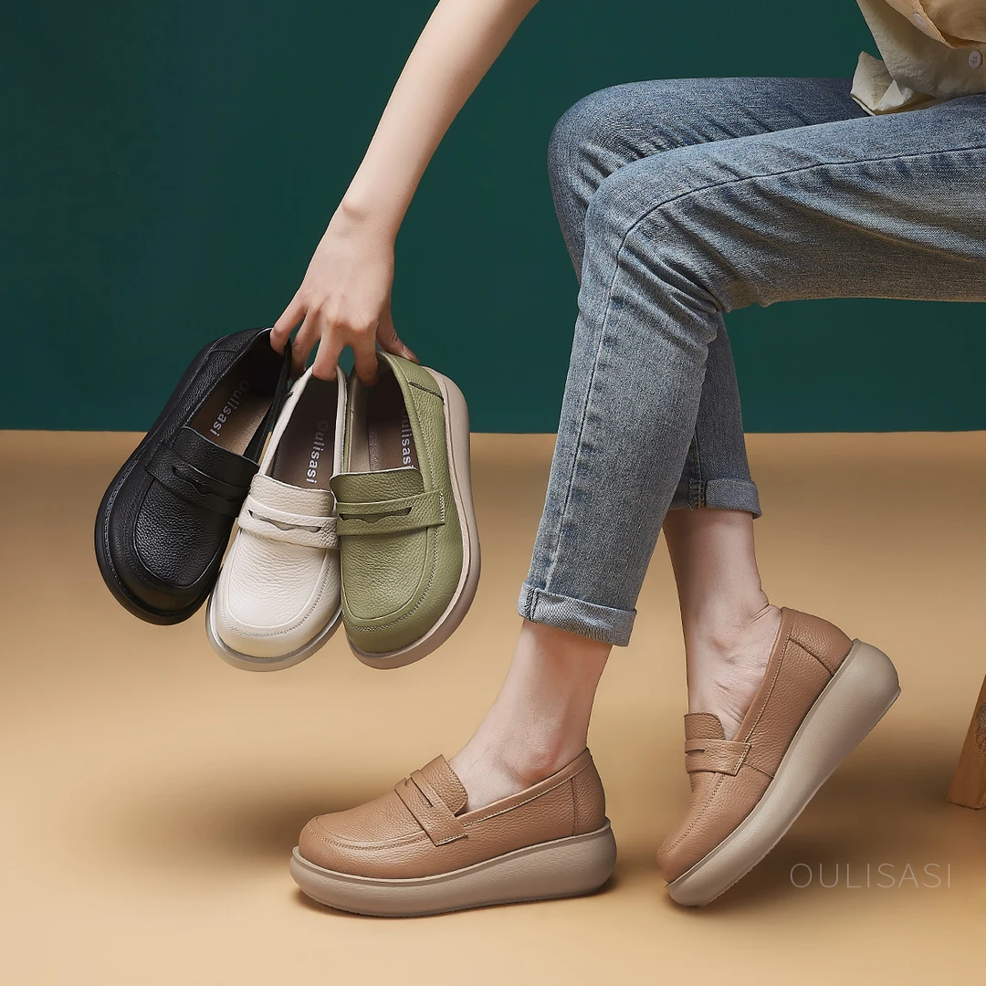 | 遇见-初秋 | 5公分经典乐福女鞋 头层牛皮2025新款防滑单鞋626
