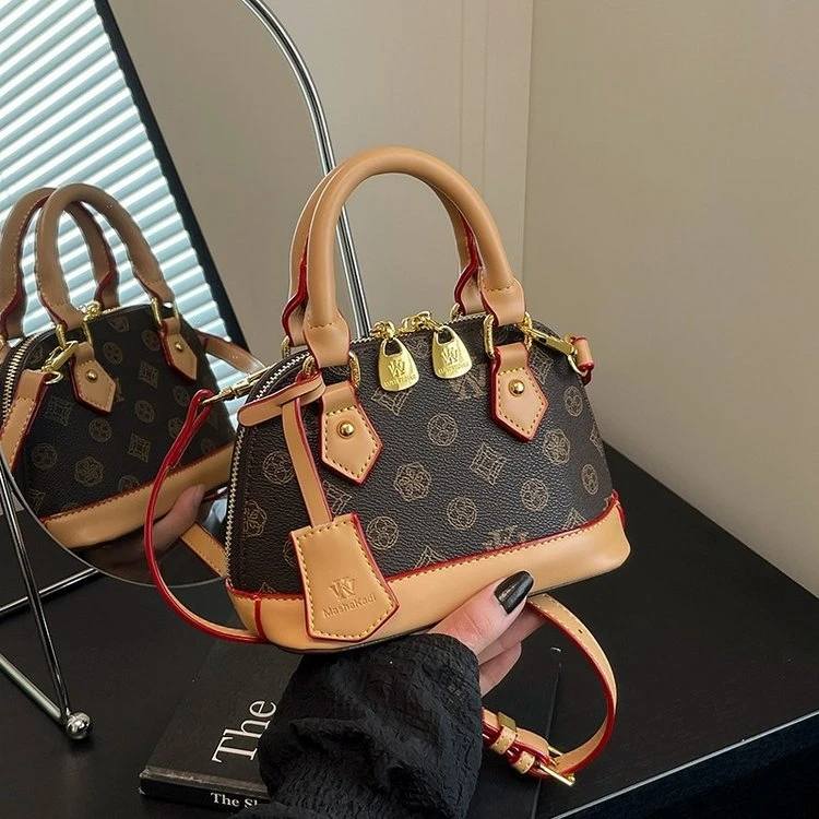 简约风单根复古风碎花单肩斜挎包网红气质晕染休闲风