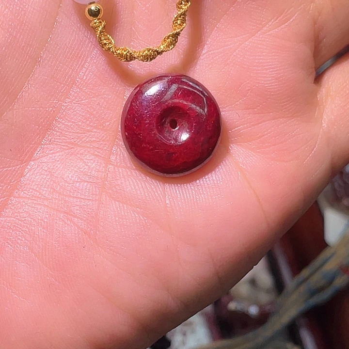 天然辰砂朱砂平安扣