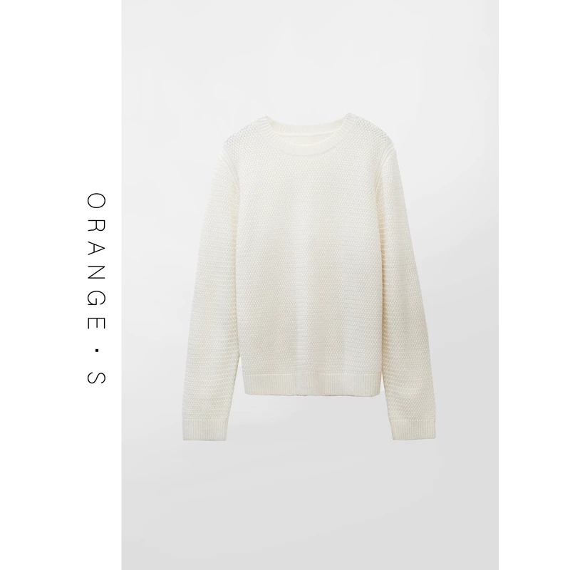 【无界编织】温柔气质！重工蜂窝网状针织百搭90羊毛10羊绒毛衣女