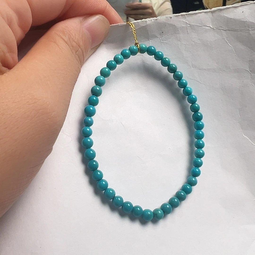 未镶嵌绿松石手串卡4.2，4.6克