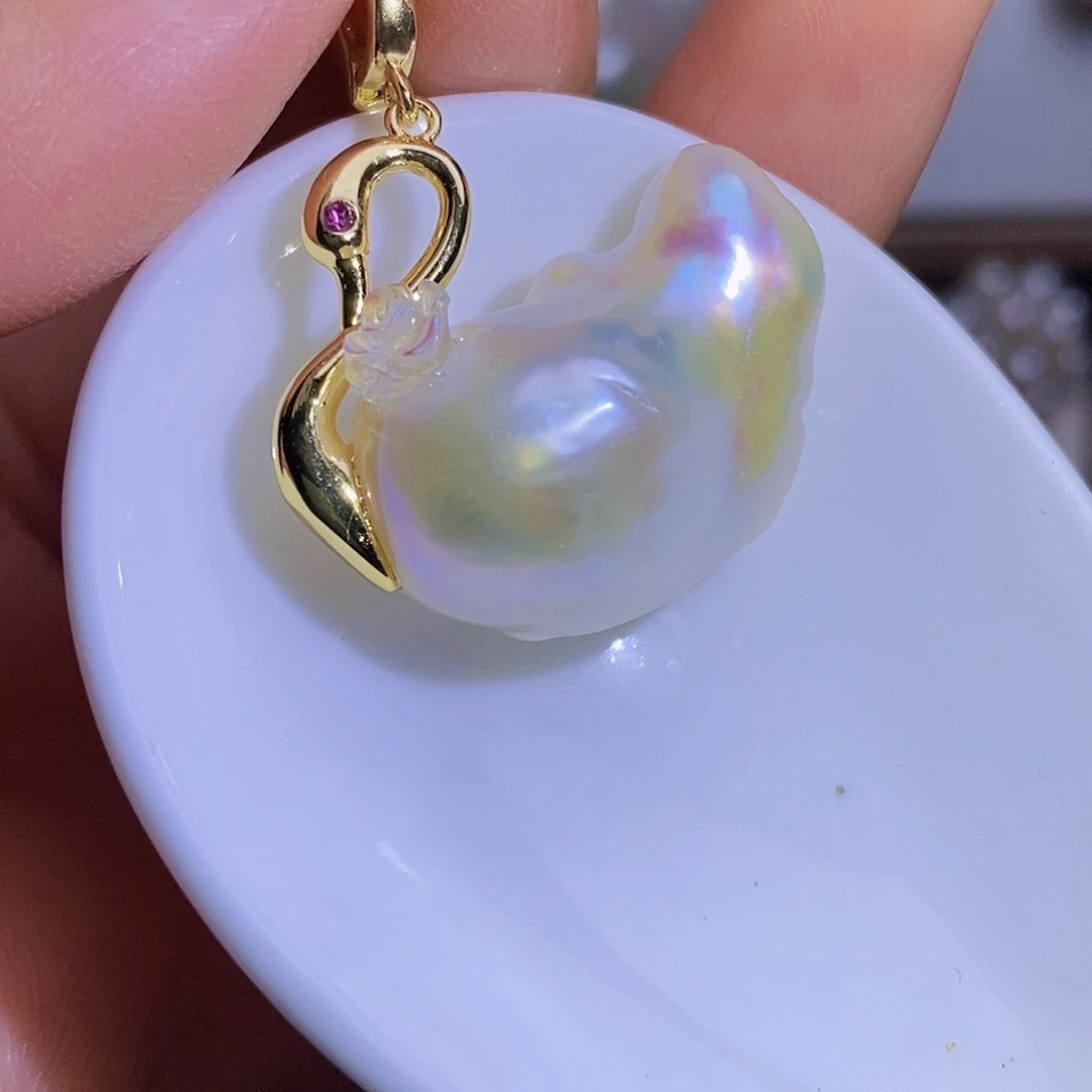 淡水珍珠银S925镶嵌淡水珍珠