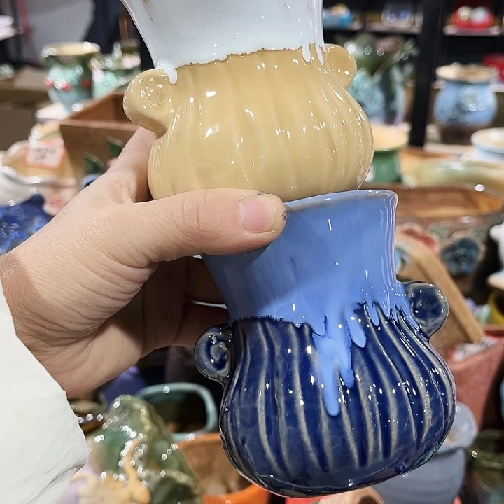 瓷片花盆多肉植物花盆