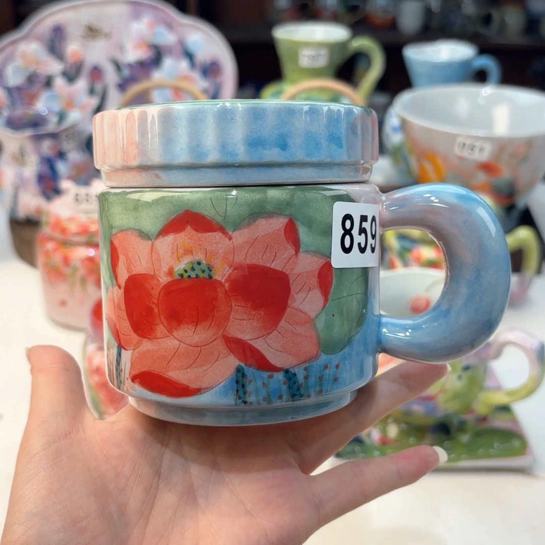 景德镇手绘高温釉下彩陶瓷茶具