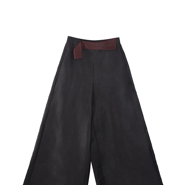 【如懿】非遗香云纱拼红云纱阔腿裤CD2167647