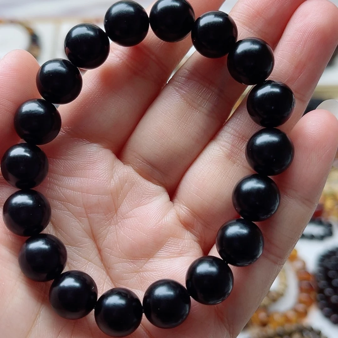 未镶嵌琥珀手链煤精11