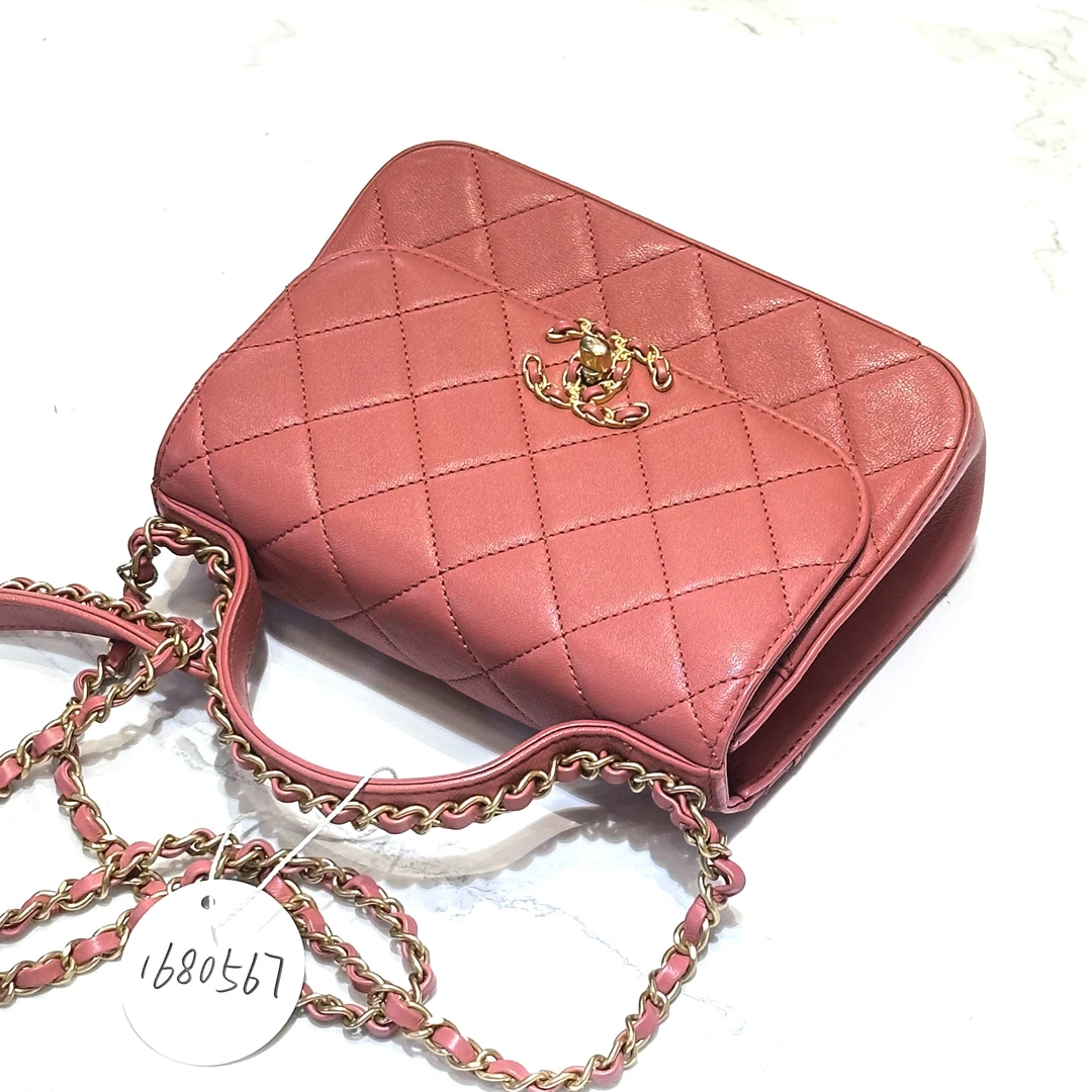 95新 Chanel/香奈儿 夏七中古/19bag 邮差单肩包 1680567
